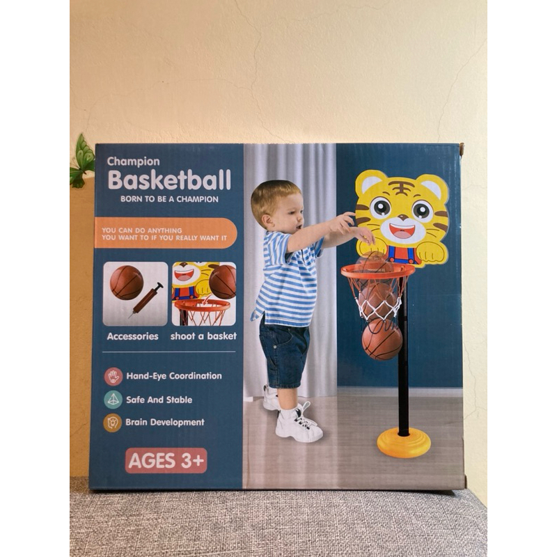兒童投籃組 投籃玩具 室內投藍組 籃球籃框組 籃球類玩具 籃球架 投球組 家用 卡通動物籃板 兒童玩具 全新未拆封
