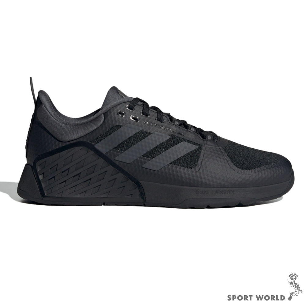 Adidas 訓練鞋 男鞋 重訓 健身 寬楦 DROPSET 2 黑灰【運動世界】HQ8775