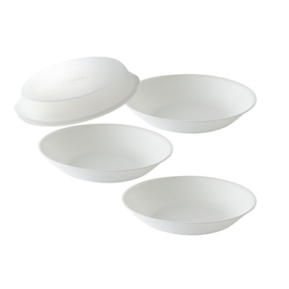【康寧 Corelle】純白系列4件式餐盤組(D03)