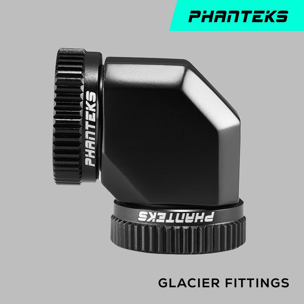 Phanteks 追風者 PH-A90_BK16 G1/4 16mm硬管對硬管90度接頭 – 黑色