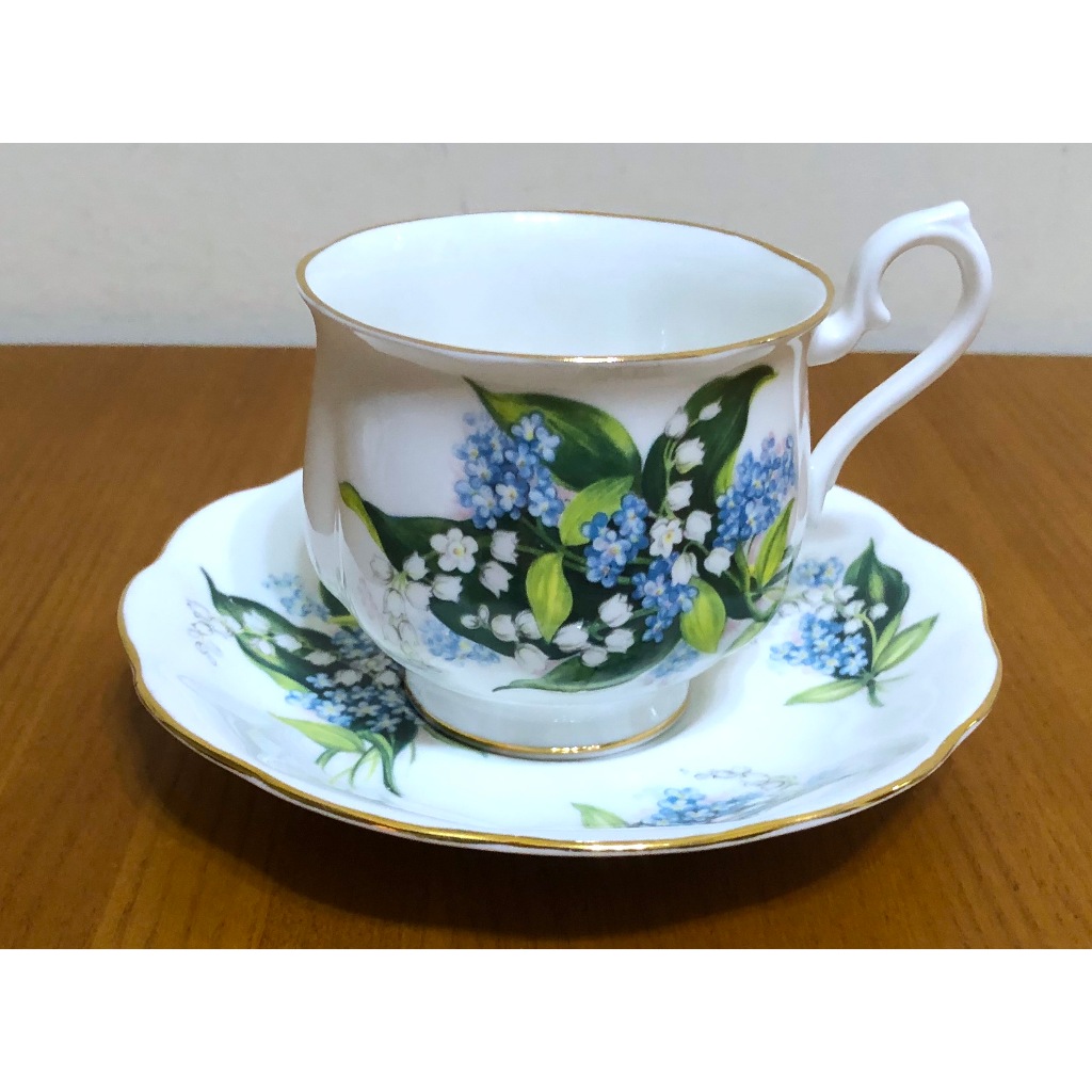 英國 ROYAL ALBERT 骨瓷咖啡杯組 1杯1盤  MADE IN ENGLAND