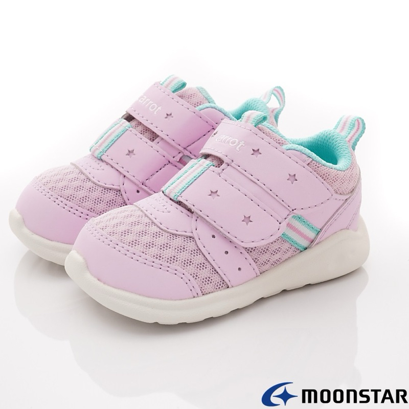 日本月星 Moonstar 機能童鞋 Carrot系列 可機洗玩耍速乾款  紫色16cm