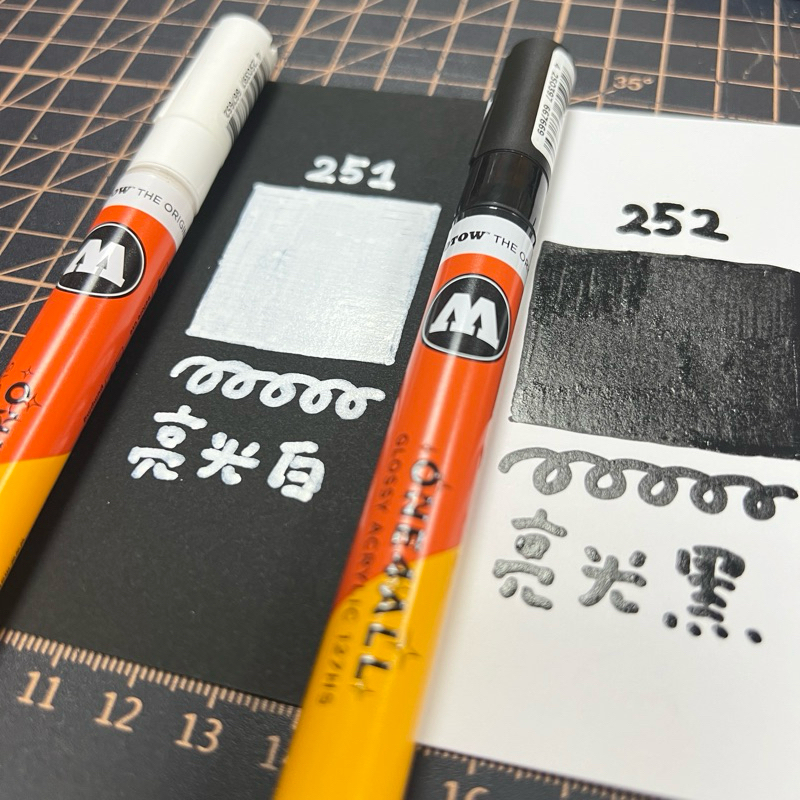 百色美術 MOLOTOW ONE4ALL 黑白 亮光色