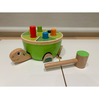 二手-敲打玩具 烏龜敲打台 烏龜打地鼠 寶寶玩具 益智教具 木頭玩具
