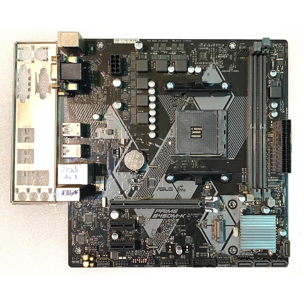 華碩 Asus PRIME B450M-K AM4 主機板 附擋板