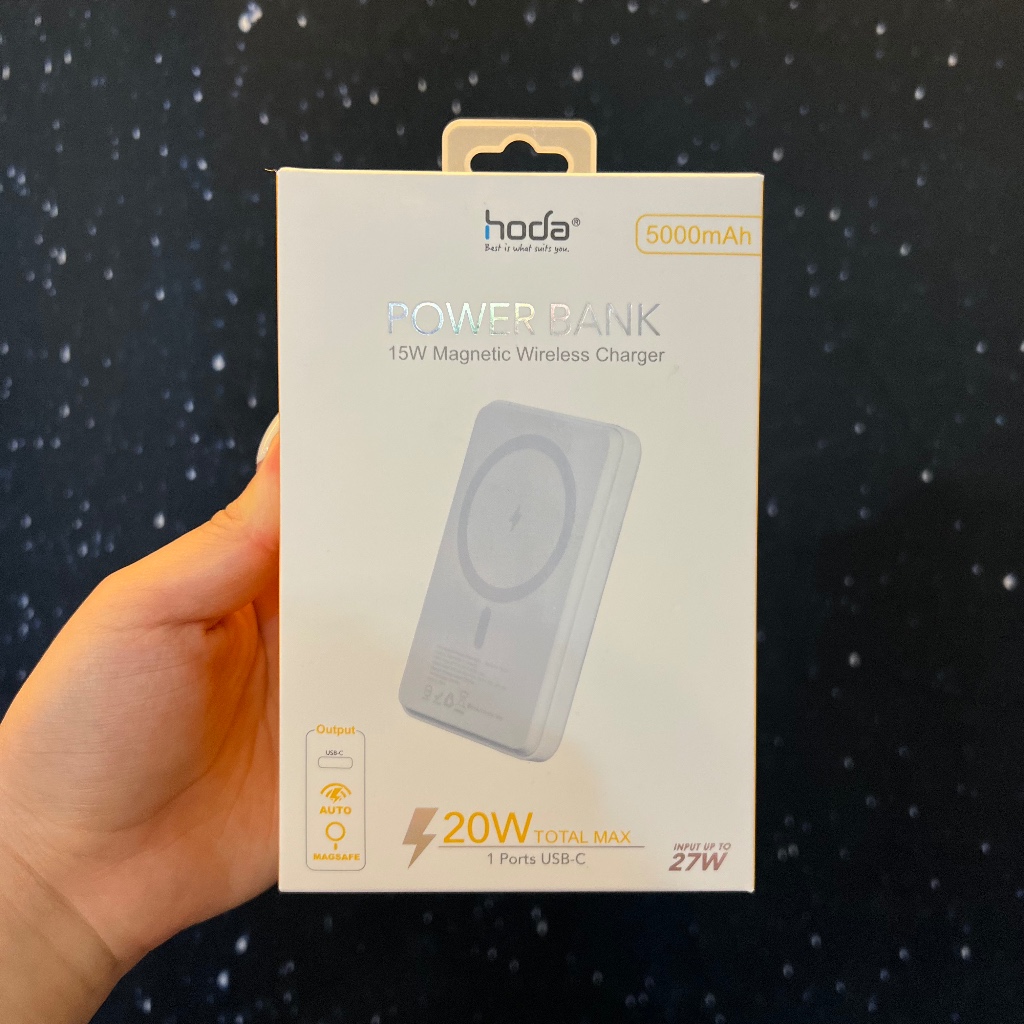 Hoda Magnetic Wireless Power Bank 5000mah 白色 磁吸式行動電源 行動電源