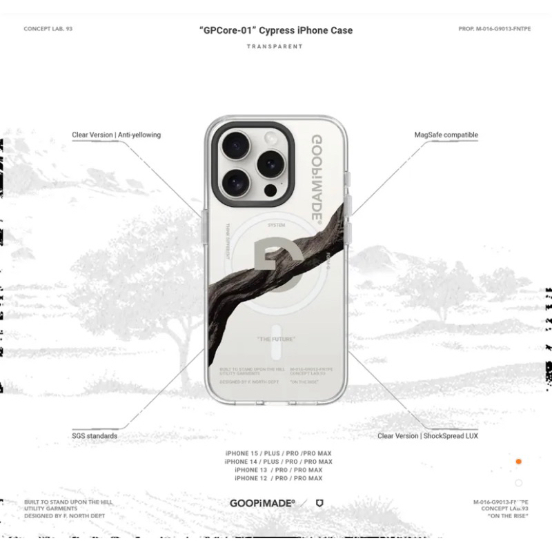 goopi “GPCore-01” Cypress iPhone Case - Transparent
