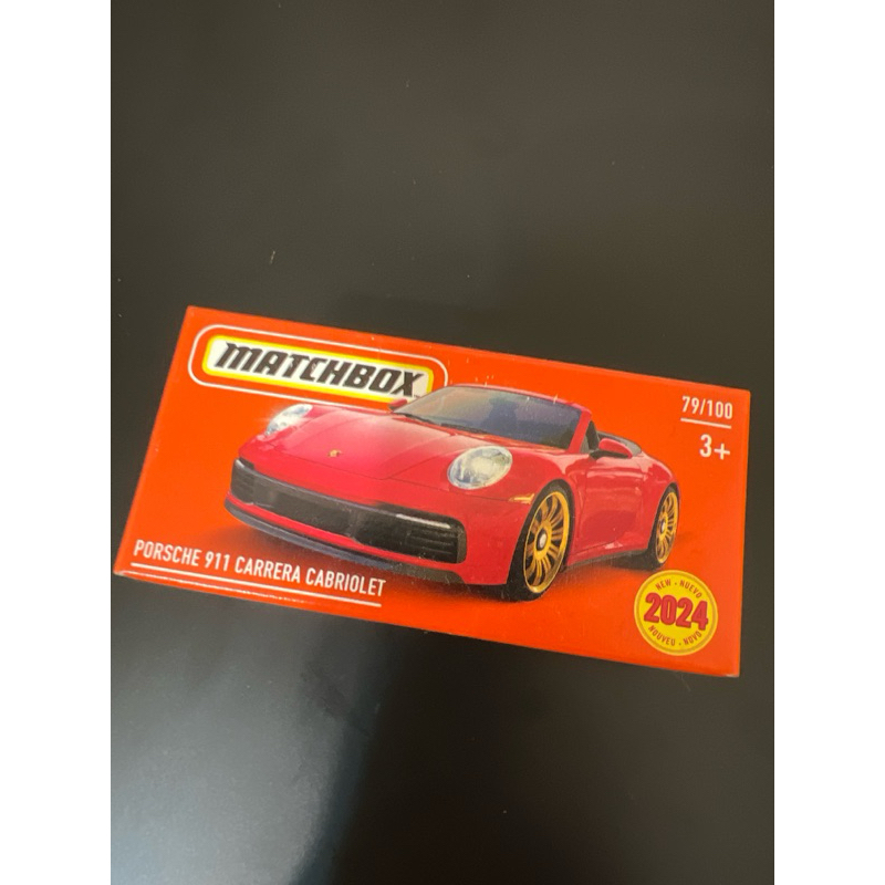 Matchbox Porsche 911 Carrera Cabriolet 火柴盒 992 敞篷 紅色