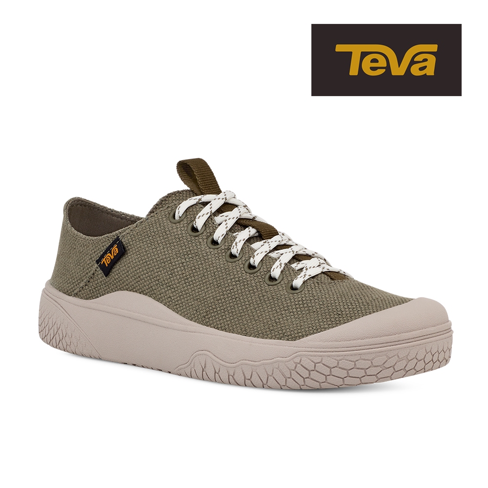 【TEVA】女帆布鞋 戶外兩穿式/後跟踩/懶人鞋/休閒鞋/帆布鞋/穆勒鞋-Terra Canyon 橄欖綠(原廠)