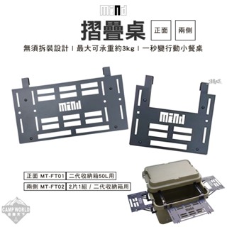 桌板 【逐露天下】 MIND Folding table 露營桌 正面MT-FT01 兩側MT-FT02 二代耐重收納箱