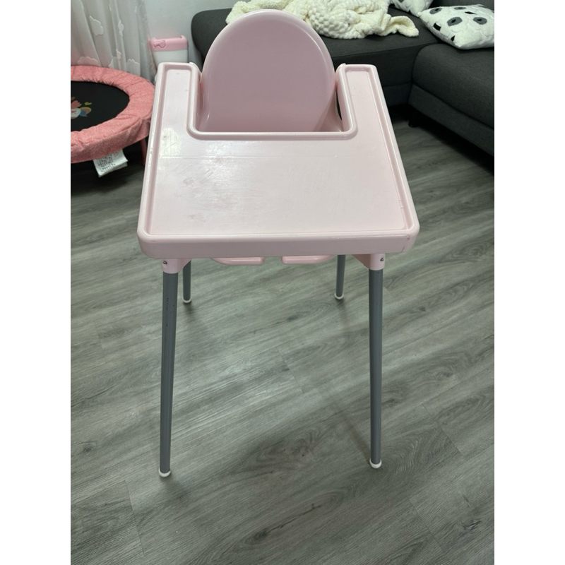 (二手）ikea粉紅色安全椅 餐桌椅 嬰幼兒高腳椅