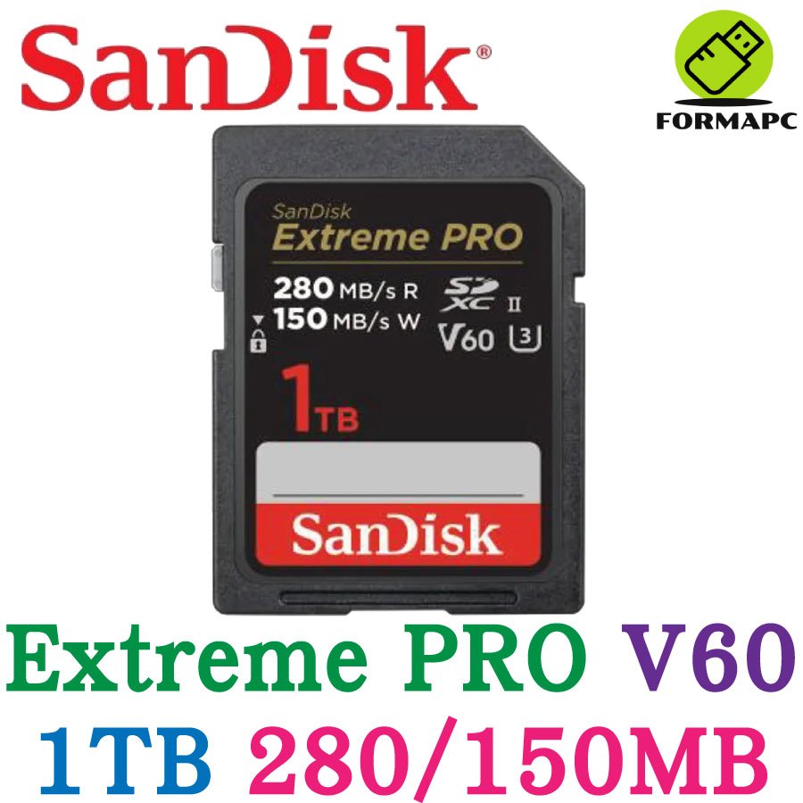 SanDisk Extreme PRO SDXC SD 1T 1TB 280MB UHS-II V60 記憶卡