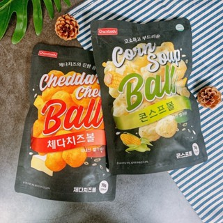 【疲老闆】韓國 Chamfoody 風味球 切達起司 玉米濃湯 70g 包