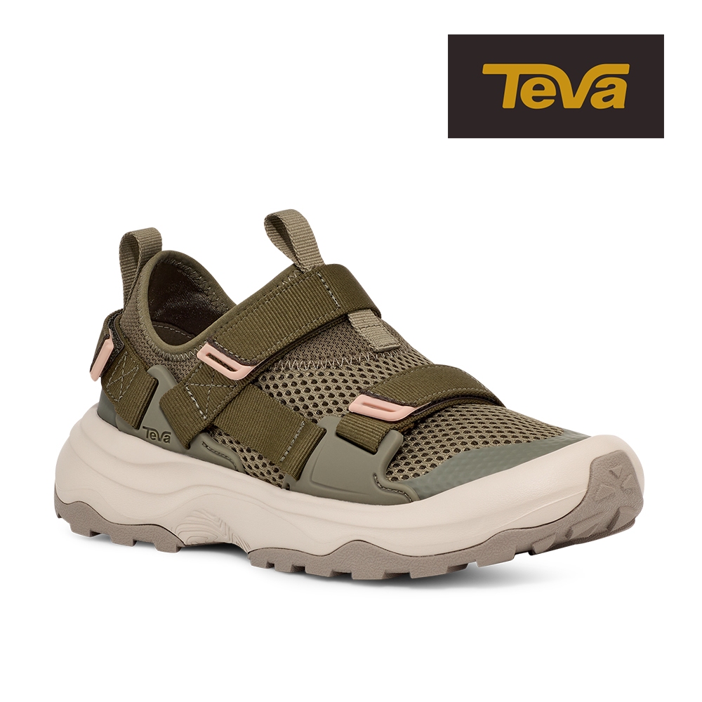 【TEVA】女涼鞋 水陸兩棲 護趾運動涼鞋/休閒涼/雨鞋/水鞋- Outflow Universal 橄欖綠(原廠)