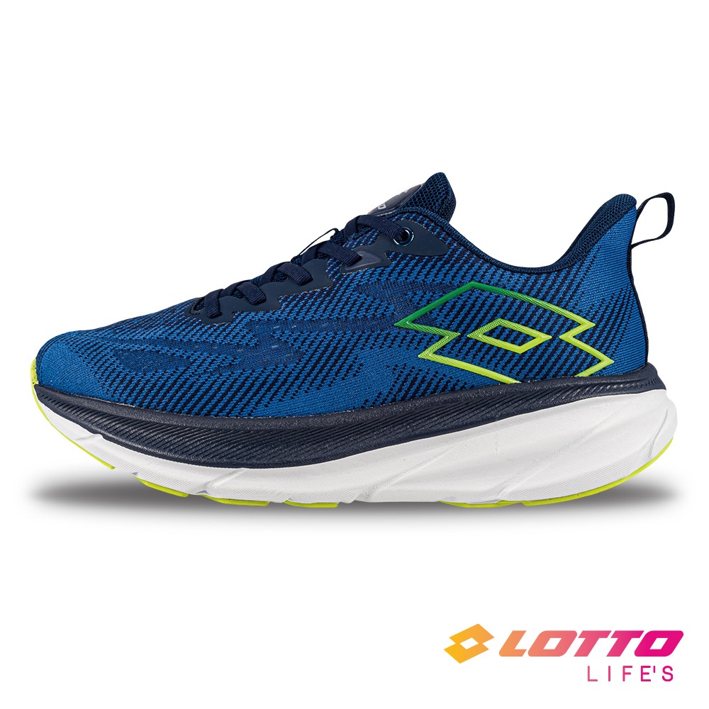 【LOTTO 義大利】男 寬楦超速跑輕量極避震跑鞋(閃電藍-LT4AMR5406)