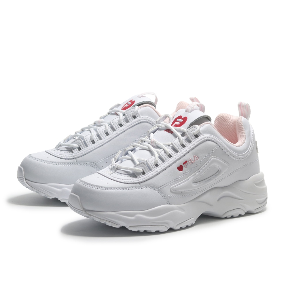 FILA 休閒鞋 DISTRACER HEART 白粉 愛心 情人節限定 老爹鞋 女 5C112Y128