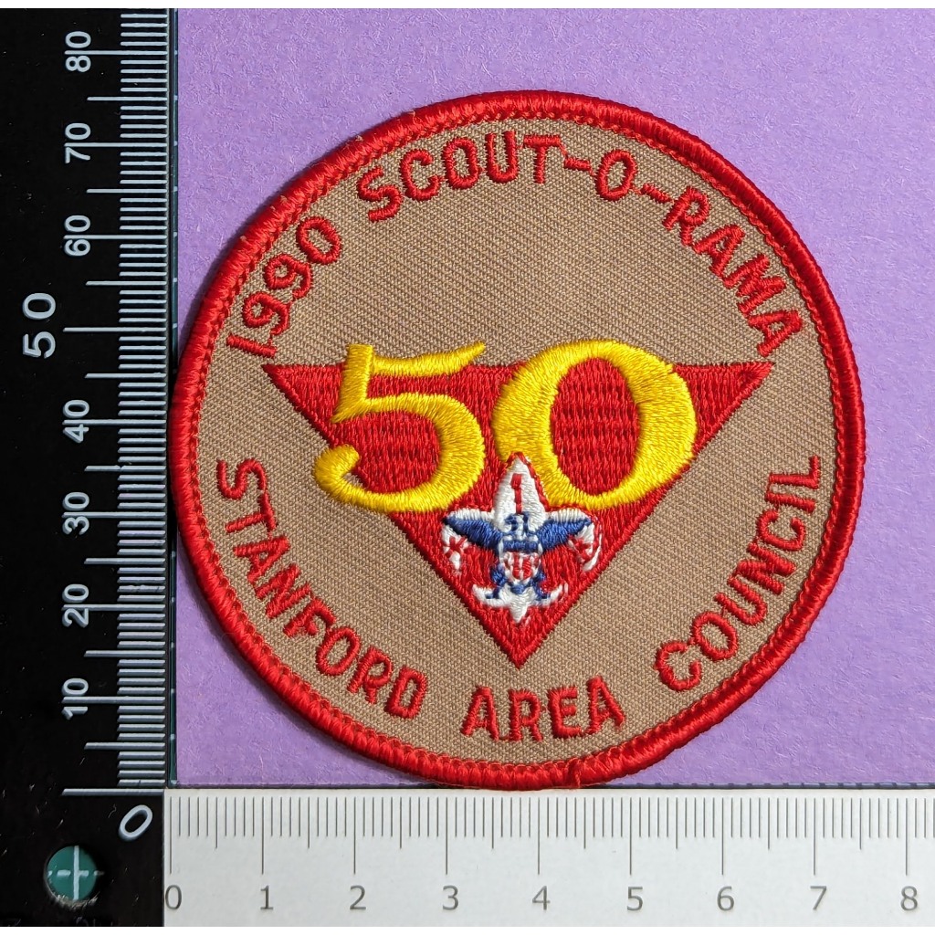 美國童軍-加州史丹佛基地創立50週年紀念(1940-1990)-展能活動大會-參加者徽章制服臂章布章