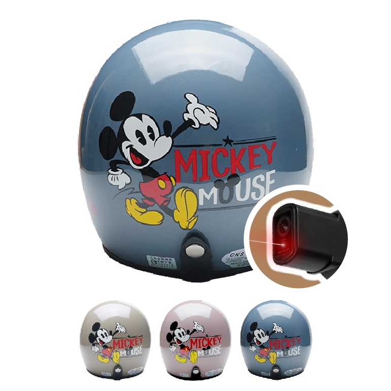 【iMiniDV X4C 安全帽 行車記錄器 莫蘭迪米奇】行車紀錄器 紀錄器 安全帽 3/4罩安全帽 迪士尼 米老鼠