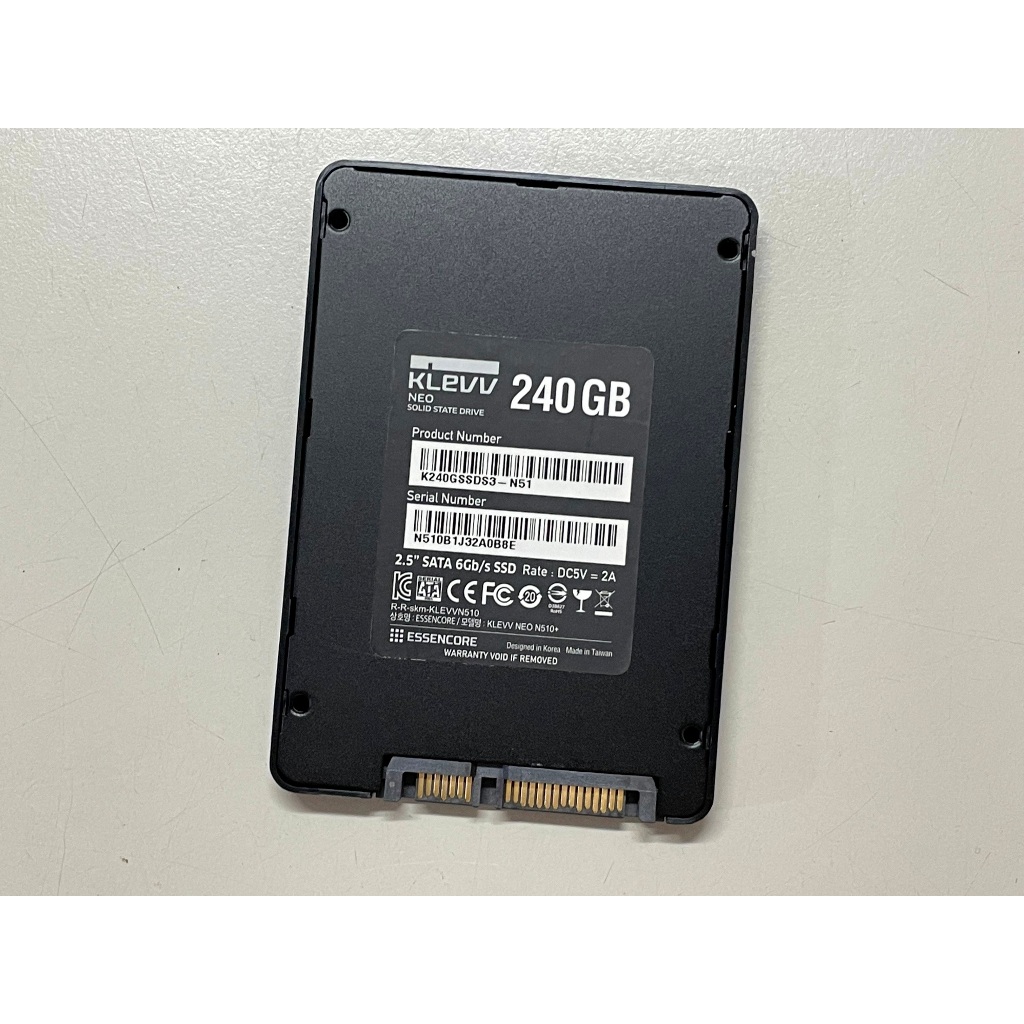 KLEVV 科賦 NEO N510+ 240GB 2.5吋 SLC 3D NAND 240G SSD 固態硬碟