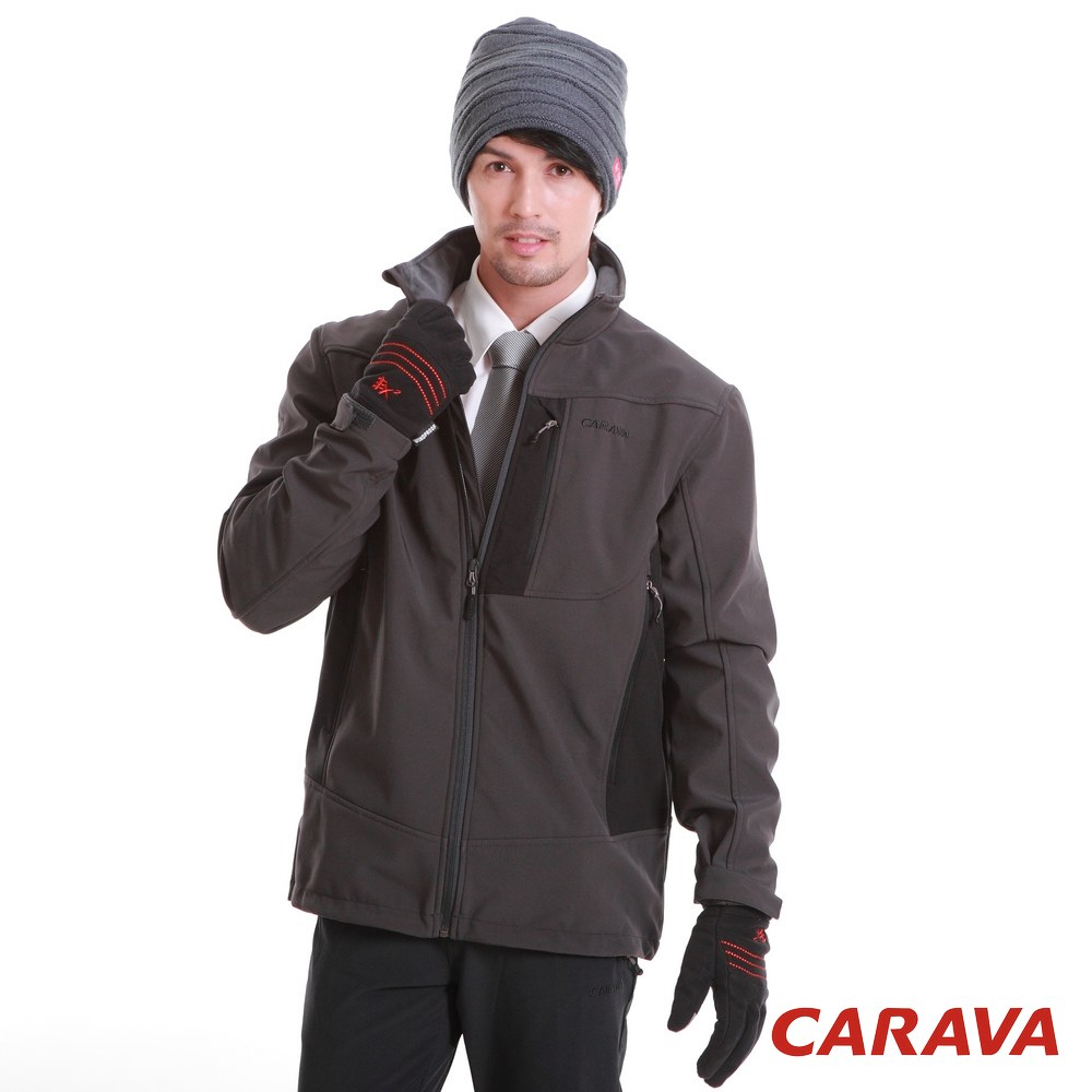CARAVA軟殼防水禦寒外套(深灰)