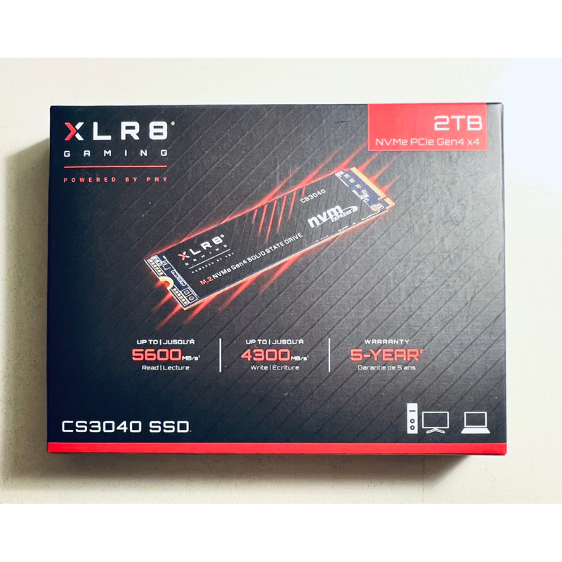 ［台灣二手現貨］PNY XLR8 CS3040 2TB M.2 2280 Gen4 SSD 台灣公司貨 PS5 可安裝