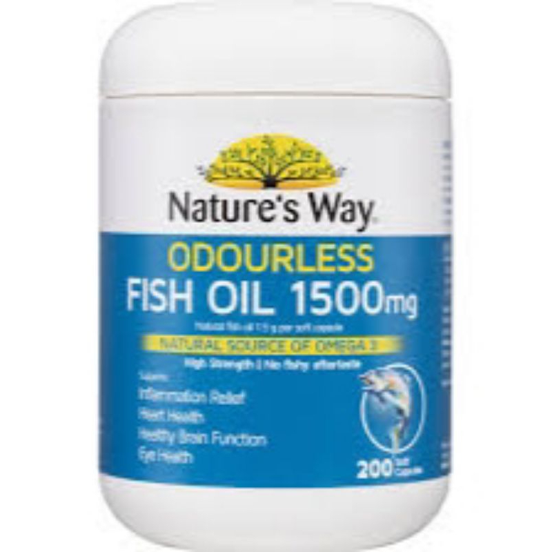 Nature’s Way 無腥味魚油 ODOURLESS FISH OIL 1500mg 高單位 200錠