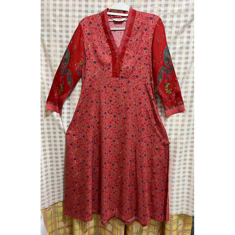 biba印度服飾、ANARKALI紅色花樣洋裝