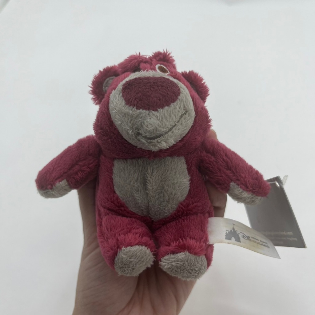 ❮二手❯ 香港 Disney 迪士尼樂園 熊抱哥鑰匙圈 玩具總動員 熊抱哥 鑰匙圈 絨毛布偶 娃娃 公仔 草莓熊髮箍