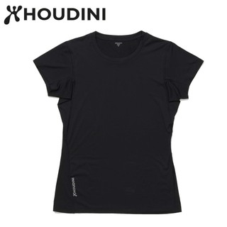 【Houdini】瑞典 原廠貨 女 Pace Air Tee 純黑 true black 860020