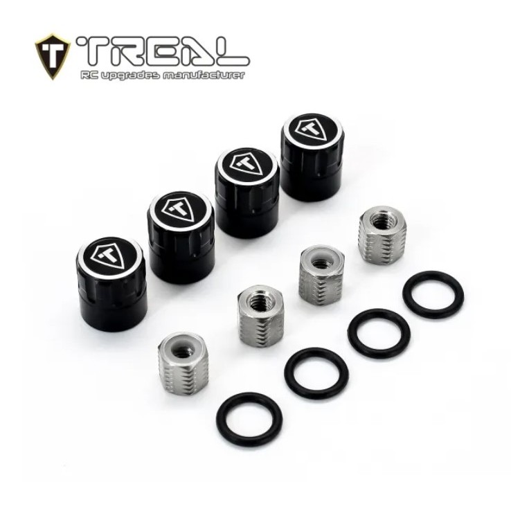 【酷輪坊】TREAL 1.9輪框鋁合金輪軸蓋（黑色/鈦色，4入）