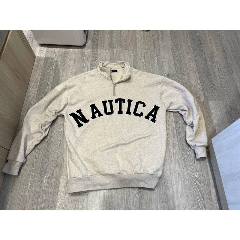 【二手】nautica.jp 日本購入 大Logo 半拉鍊上衣