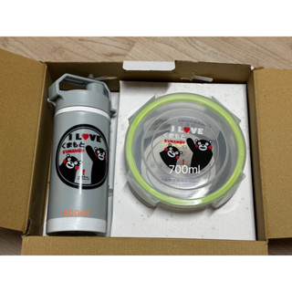 全新未使用。酷MA萌玻璃禮盒組（造型隨身瓶🫙🍹🥤+密扣式圓形玻璃保鮮盒🥬 🌽）