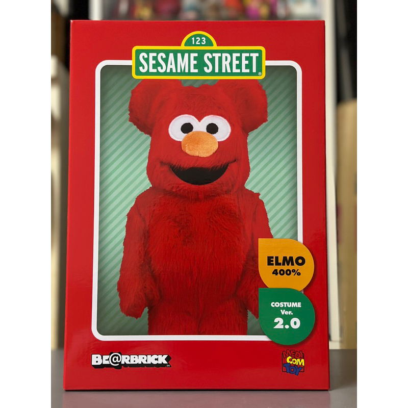 全新未拆 BE@RBRICK BEARBRICK 400% 庫柏力克熊 芝麻街 Elmo 餅乾怪獸