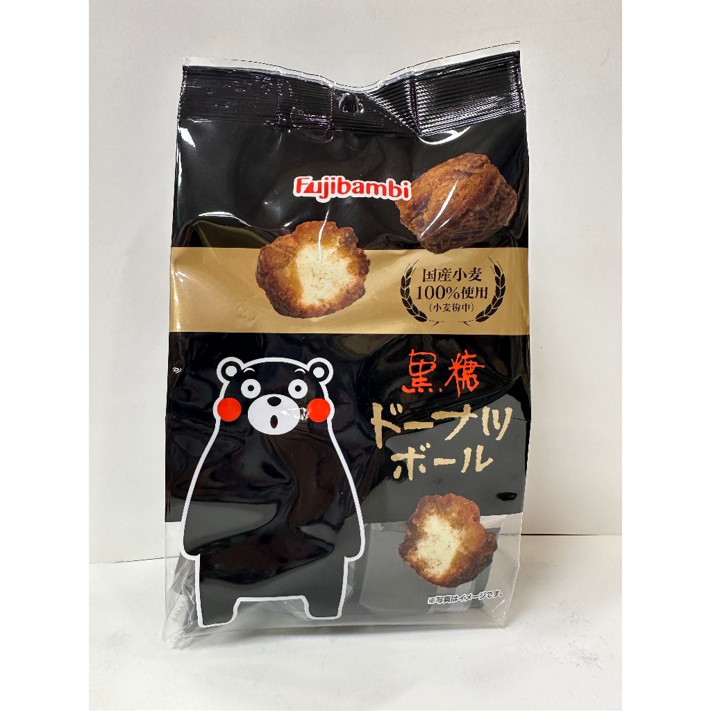 【東洋果子店】《餅乾》Fujibambi 熊本熊黑糖油果子(130g) ．4902469513311．日本原裝進口