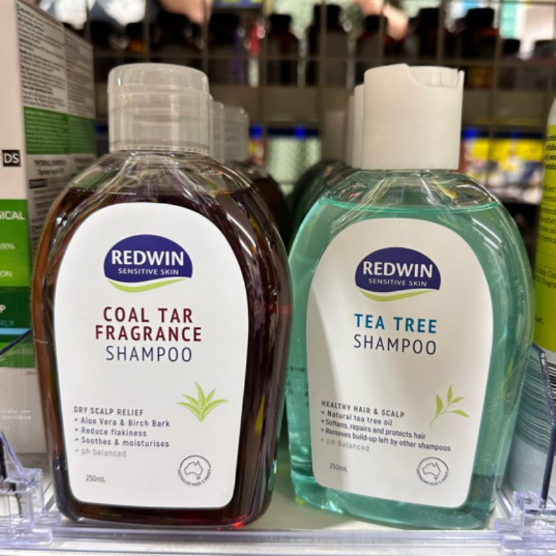 REDWIN(新包裝)維特護茶樹洗髮水(右)煤焦油洗髮水(左)/洗髮精250ml
