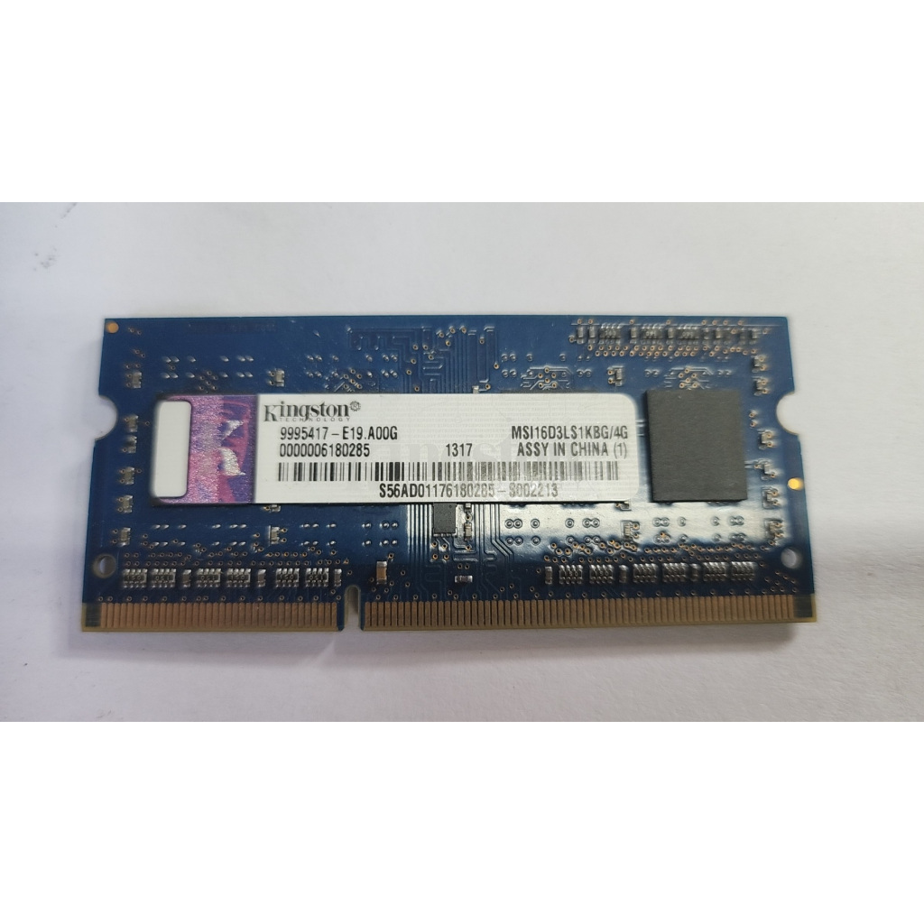 含稅 金士頓 筆記用 DDR3 1600 4GB 雙面顆粒 MSI16D3LS1KBG/4G 02R801