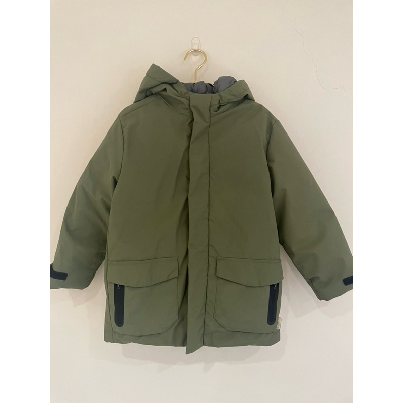 【近全新】Zara 軍綠色 羽絨外套  童裝4-5 years  110 cm