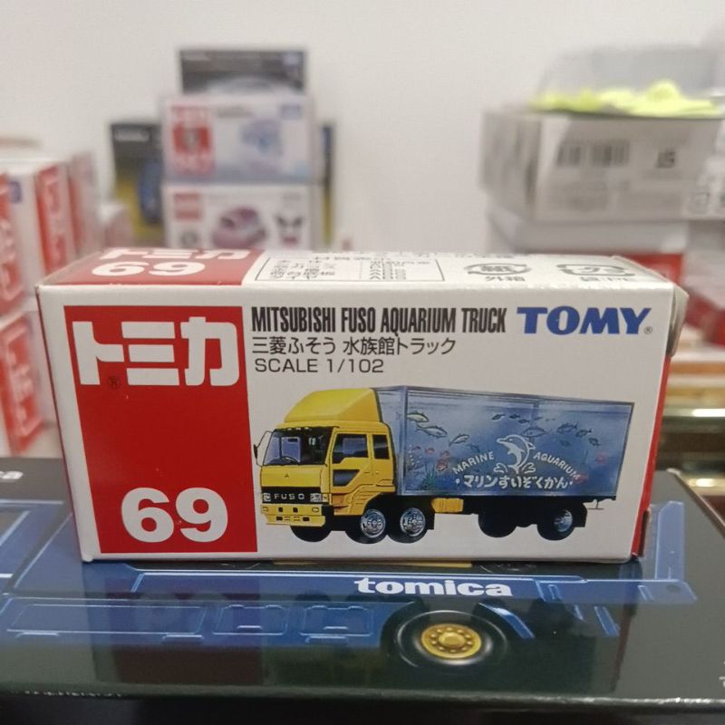 TOMICA  NO.69絕版舊藍標 MITSUBISHI FUSO AQUARIUM TRUCK 水族館輸送車