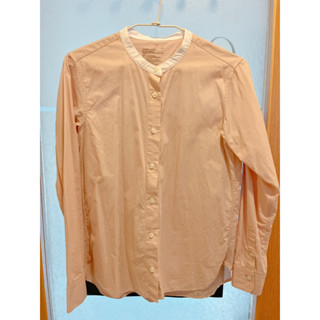 （全新）Muji無印良品 粉色長袖襯衫（XS）