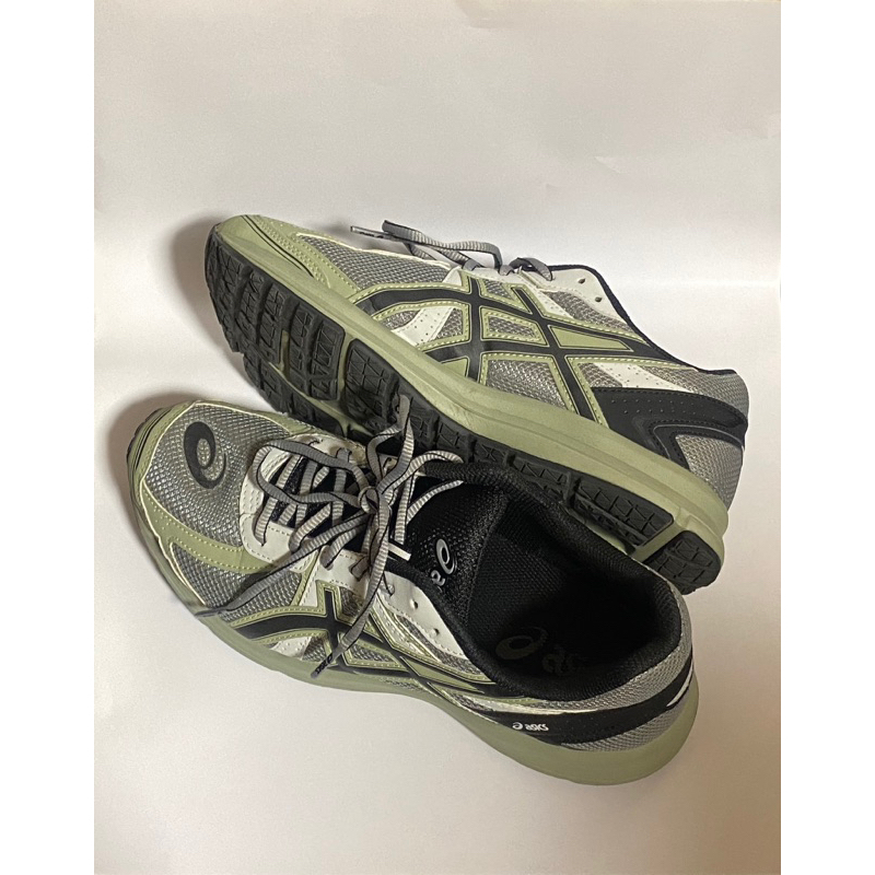 亞瑟士 ASICS JOG-100S 灰綠 軍綠 復古 慢跑鞋 跑鞋 二手