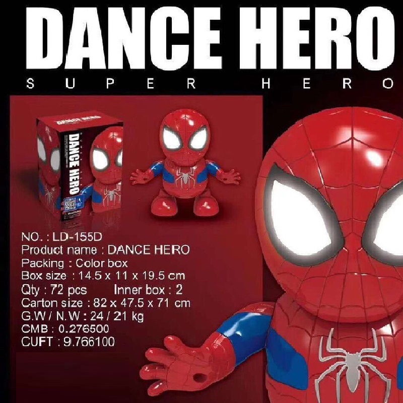 全新 跳舞 蜘蛛人 蝙蝠俠 會唱歌的蜘蛛人 燈光效果 唱歌跳舞 機器人 電動蜘蛛人 發光蜘蛛人 AA 3號電池
