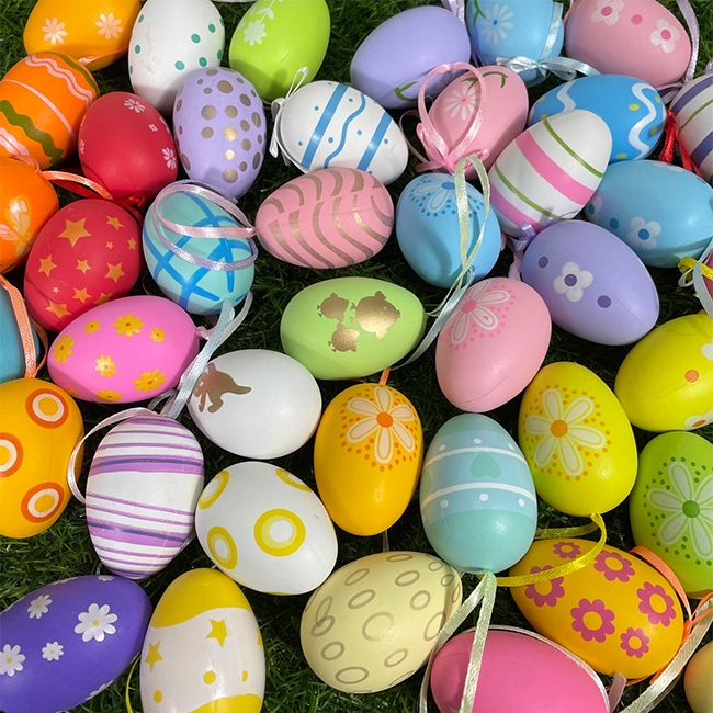 復活節 彩繪蛋 (12入) 花紋彩蛋 假雞蛋 雞蛋 畫畫蛋 彩色蛋 仿真雞蛋 模型蛋 玩具蛋【T11005901】