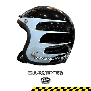 台灣限定2021年MOONEYES 4/3安全帽(黑色下標區)