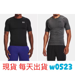 現貨 UNDER ARMOUR 男 短袖緊身衣 UA 運動排汗緊身衣 健身慢跑 黑 灰 1361518-001 090