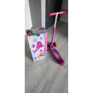 粉色公主兒童折疊四輪滑板車