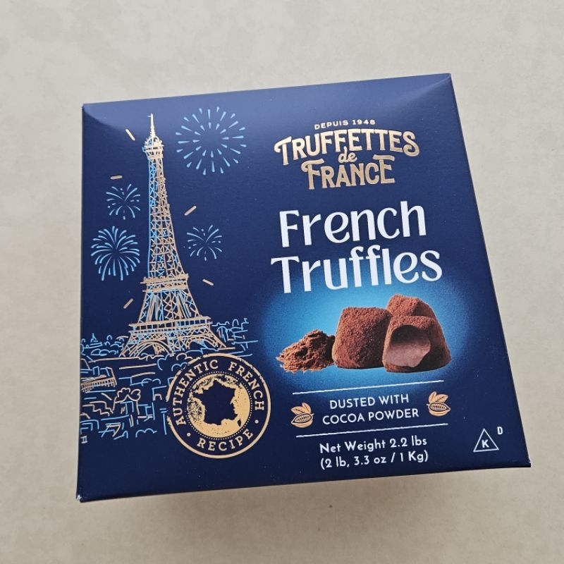 全新 Truffettes de France 松露造型巧克力風味球 1公斤 好市多購入