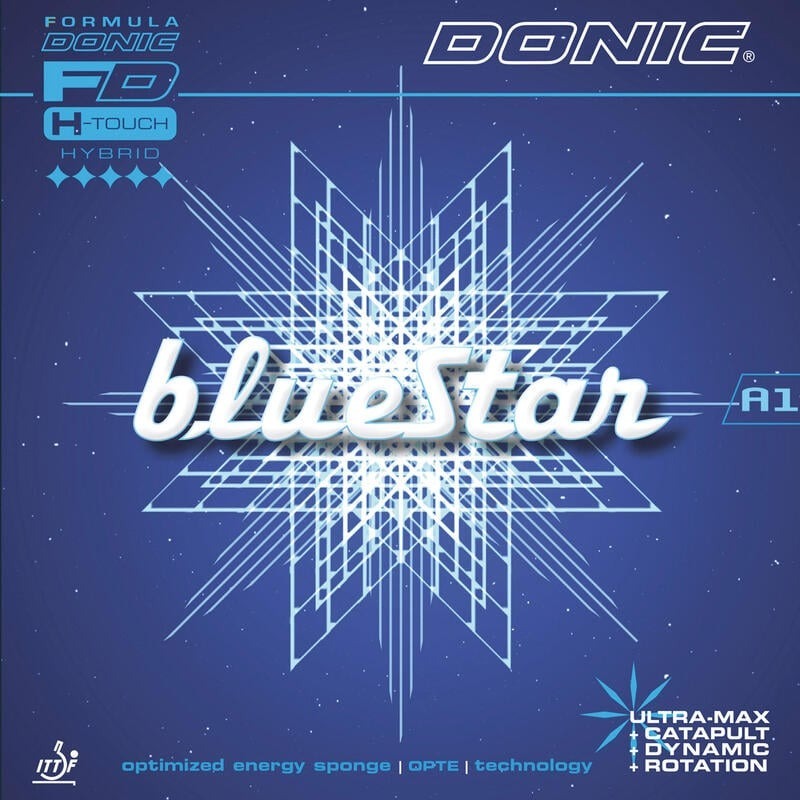 【大自在】 DONIC 膠皮 BlueStar A1 A2 桌皮 德國蛋糕海綿黏性面膠 藍色之星★ 歐規52.5