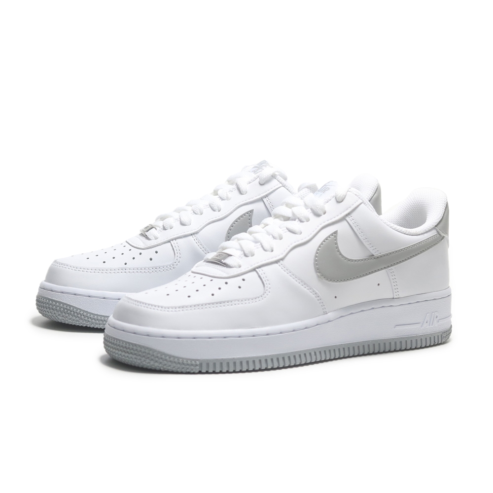 NIKE 休閒鞋 AIR FORCE 1 白 灰勾 經典款 AF1 男 FJ4146-100