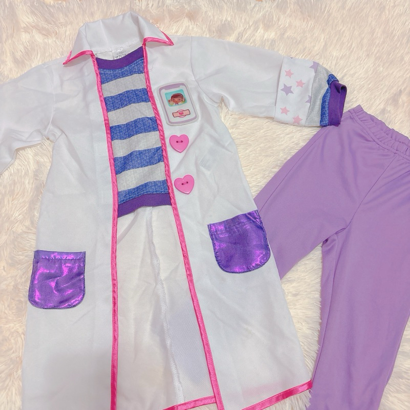 女童裝 萬聖節 cos 造型 醫生裝扮 醫生袍 醫生服 護士裝 迪士尼