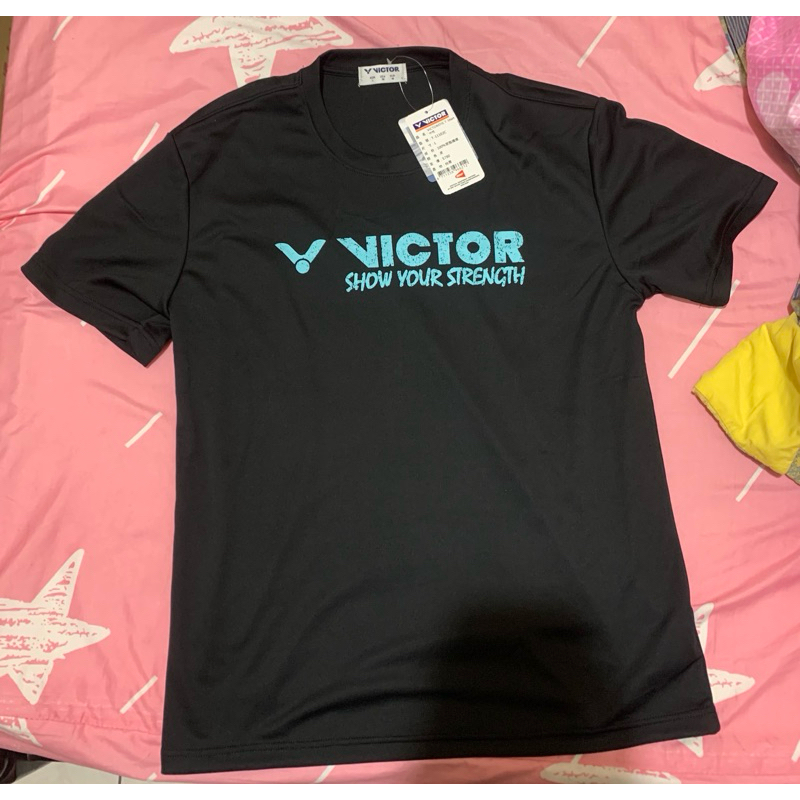 victor t-shirt 勝利牌 羽球衣 尺寸L 全新未剪吊牌